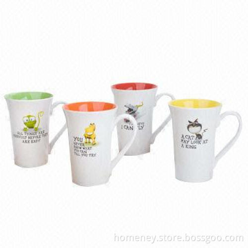 Ceramic Mugs, Made of New Bone China, Customized Designs are Accepted